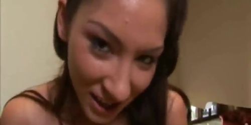 Sexy asian babe gives some great handjob part3