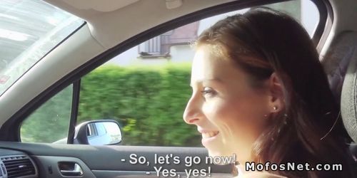 Long legged Euro teen banged in car (Antonia Sainz)