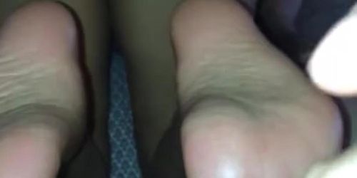 Gf’s Asian feet on white dick