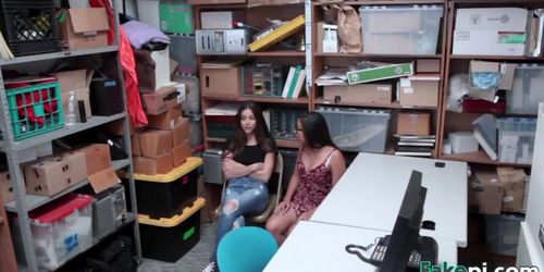 Nerdy chicks blowing monster cock