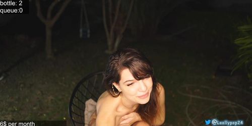 so hot backyard night natural girl