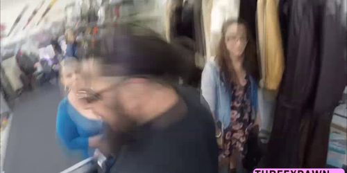 Tempting hot babe fucks a big hard cock for a wad of cash