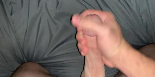 On Edge 8 Inch Monster Dick Jerk Off In Bed! Intense Breathing And Moaning (Pov Clean Shaved Dick)