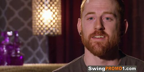 Gingers foreplay with other horny couples out by the poolside
