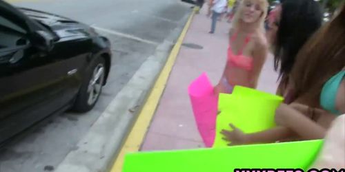 Car wash with teen cheerleaders and free fuck sessions