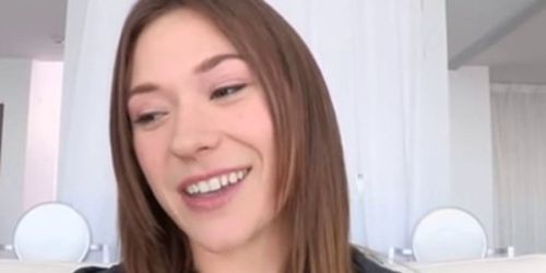Dirty talking teen pounded deep by