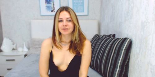 Sexy small tits camgirl masturbates