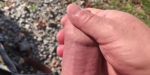 Jerking off in public