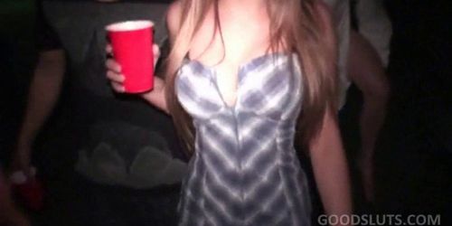 College sex party with drunk teens kissing and fucking