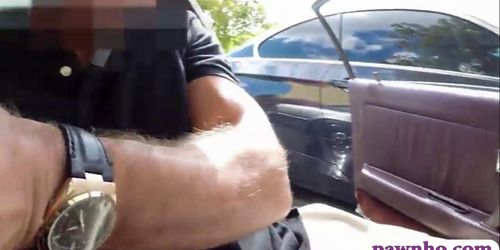 Skinny blonde slut nailed by pawn man at the pawnshop