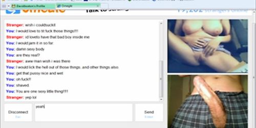 Omegle Girl with Huge Tits and Shaved Pussy
