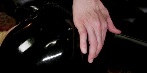 Male in bondage whipped by dominatrix (Julias Ann)