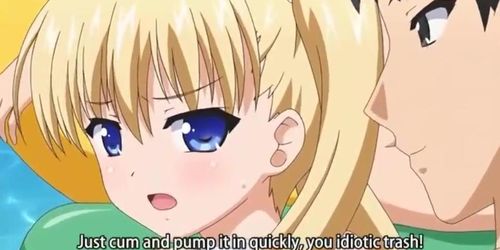 HENTAI  Cute blonde with big boobs part. 2