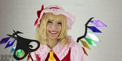 Flandre Scarlet naked in a Japanese cosplay