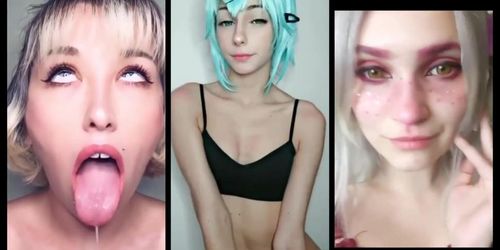 ULTIME AEHGO GIRLS FACE OF TIK TOK !!! ( Teen cosplay hentai & aehgo face compilation ) #PORNRAP