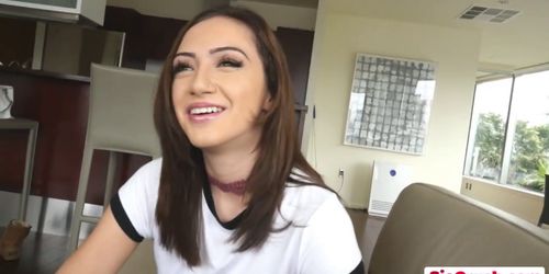 Brunette Step Sis Lily Jordan Banged from Behind