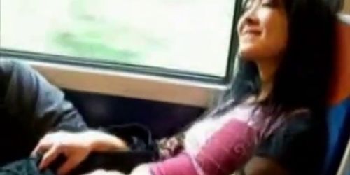 Asian bitch in bus