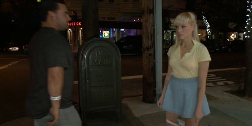 Gagged blonde is fucked in public (Princess Donna, Elyssa Greene)