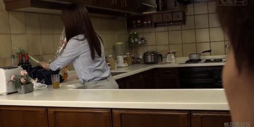 Big ass Japanese Mother-in-law makes son got seduced by her
