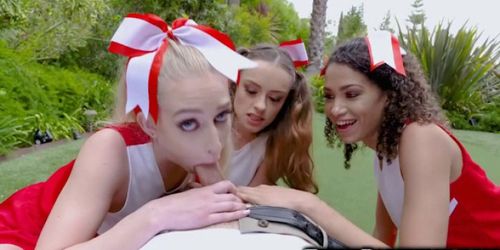 Teen Cheerleaders Deepthroat Big Cock (Emma Starletto, Lily Glee, Gia Gelato)