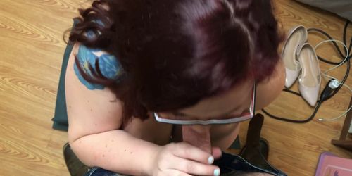 Big Tit Texas Redhead Loves Sucking Dick and getting Facials