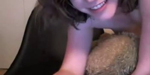 Teen Cam Girl Fucking Teddy Bear