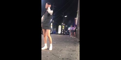 korean girl spitting