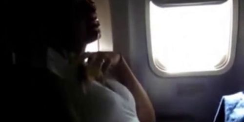 Amateur Masturbation in airplane - video 1