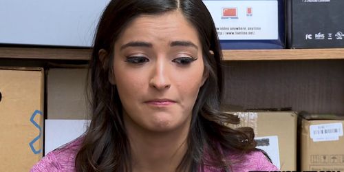 Young shoplifter teen gets busted by a hung mall cop (Emily Willis)