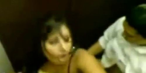 Fucking latina in bathroom of party