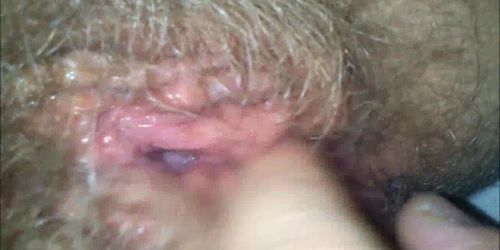 Licking her Hairy, Wet, Granny Puss
