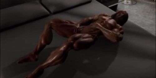 3D Incredible Muscle Oil Female Bodybuilder Fingering