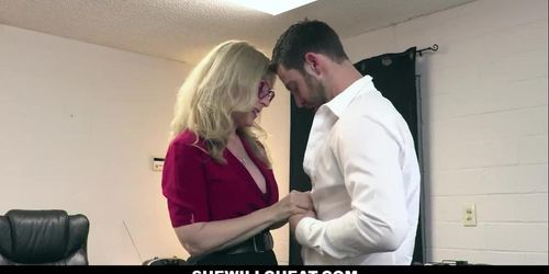 SheWillCheat - Older MILF Nina Hartley Hires Young Stud For Hardcore Sex (Seth Gamble)