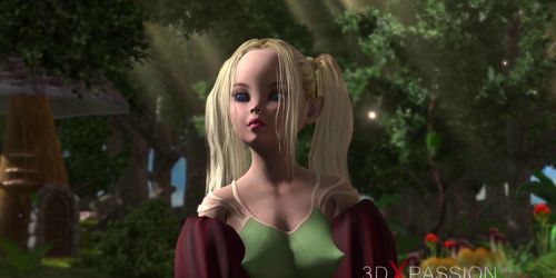 3DXPASSION - Minotaur fucks hard beautiful young fairies in fairy forest