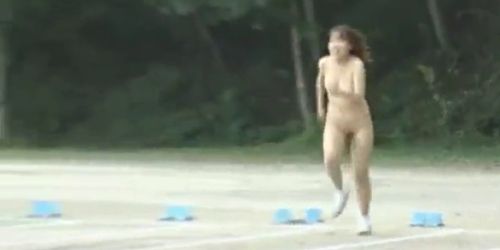 Asian amateur in nude track and field part4 - video 1