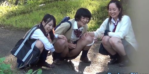 Pissing highschool asians