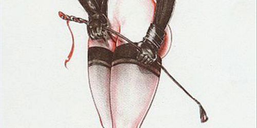  Femdom fetish strapon latex art