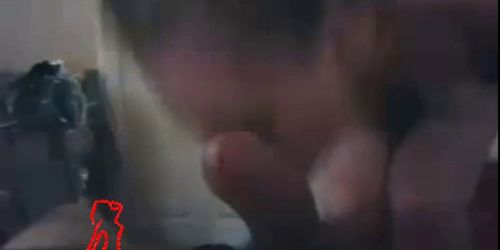 She sucks a cock while webcam was on