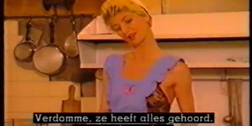 two guys double stuff their housemaid on the table