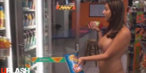 Hot Nude Florida Girl Shopping in Indian Bodega!!