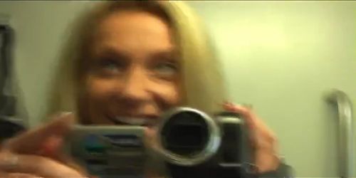 Filming herself masturbate on train (A Train, A. Train)