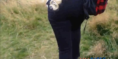 teen public flashing fingering big ass tits - video 3