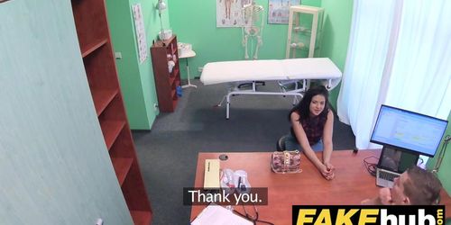 Fake Hospital Shy brunette has explosive orgasms when fucking her doctor (Coco De Mal)