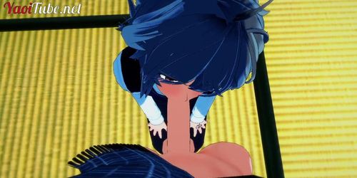 Fate Yaoi - Shirou Blowjob and Anal with Sieg in a Tatami (Kim Triple X)