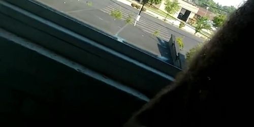 Dick Flashing In Front Of A Window