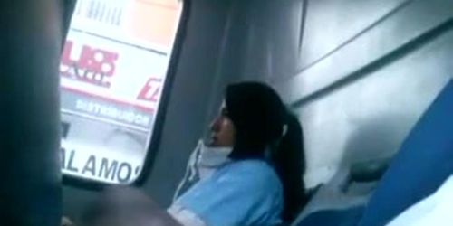 Dickflash Nurse on Bus - Tnaflix.com