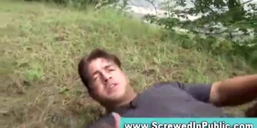 Outdoor real amateur hard sex