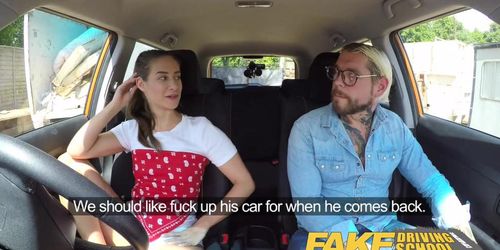 Fake Driving School Horny learners dirty secret suck and screw session