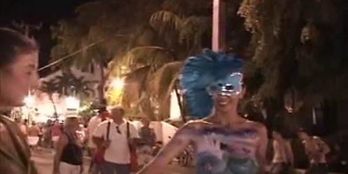 Older women gets butt naked at Mardi Gras