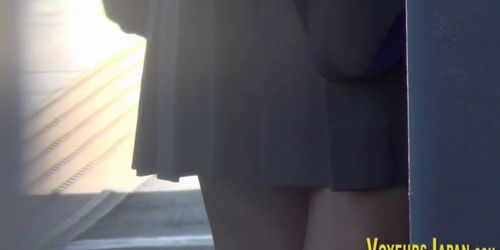 Japanese teen in public
